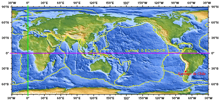 Haga sus propios clculos de epicentros. Mapa USGS